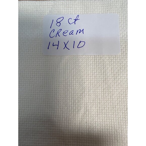18 Ct Cream Aida Cross Stitch Fabric 14" X 10" - Picture 2 of 2